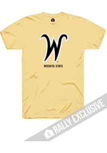Rally Wichita State Shockers Gold Alternate Logo Comfort Wash Short Sleeve Fashion T Shirt