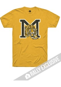 Rally Missouri Tigers Gold Vintage M Short Sleeve Fashion T Shirt