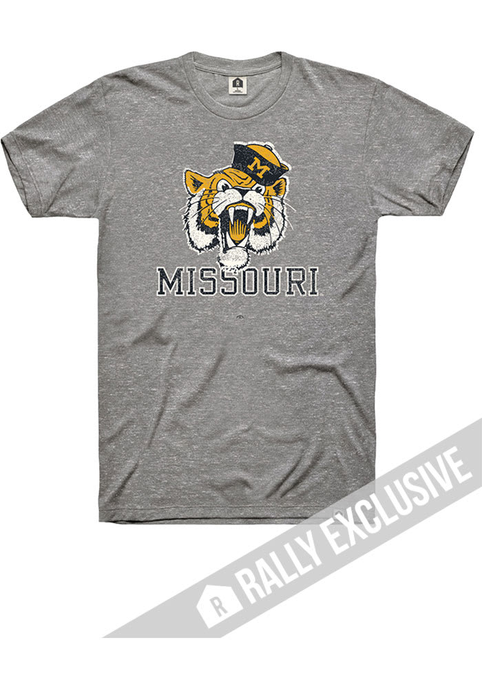 Rally Missouri Tigers Grey Vintage Truman Short Sleeve Fashion T Shirt