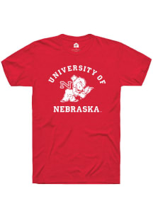 Nebraska Cornhuskers Red Rally Nebraska Vault Short Sleeve T Shirt