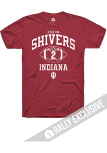 Shaun Shivers Indiana Hoosiers Red Football Player Name and Number Short Sleeve Fashion Player T..