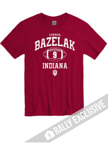 Connor Bazelak Indiana Hoosiers Red Football Player Name and Number Short Sleeve Fashion Player ..