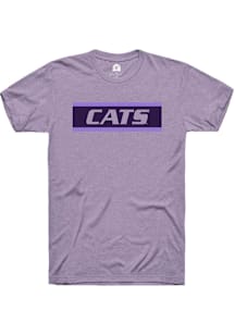 Rally K-State Wildcats Lavender Cats Block Short Sleeve T Shirt