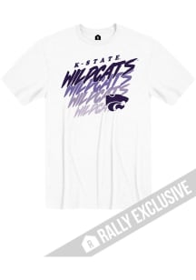 Rally K-State Wildcats White Fast Font Short Sleeve T Shirt