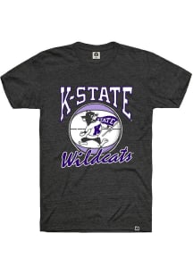 Rally K-State Wildcats Black Willie Basketball Short Sleeve Fashion T Shirt