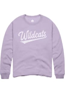 Rally K-State Wildcats Mens Lavender Script Long Sleeve Crew Sweatshirt