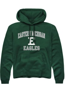 Rally Eastern Michigan Eagles Mens Green no1 Graphic Long Sleeve Hoodie