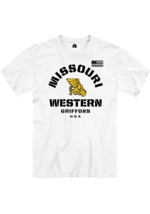 Rally Missouri Western Griffons White Arch Flag Short Sleeve T Shirt