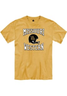 Rally Missouri Western Griffons Gold Football Helmet Short Sleeve T Shirt