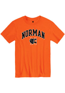 Rally Norman High School Tigers Orange Arch Mascot Short Sleeve T Shirt