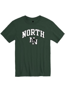 Rally Norman North High School Timberwolves Green Arch Mascot Short Sleeve T Shirt