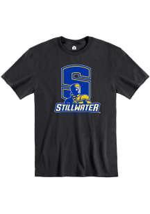 Rally Stillwater High School Pioneers Black Primary Team Logo Short Sleeve Fashion T Shirt