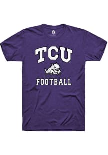 Rally TCU Horned Frogs Purple Football Helmet Short Sleeve T Shirt