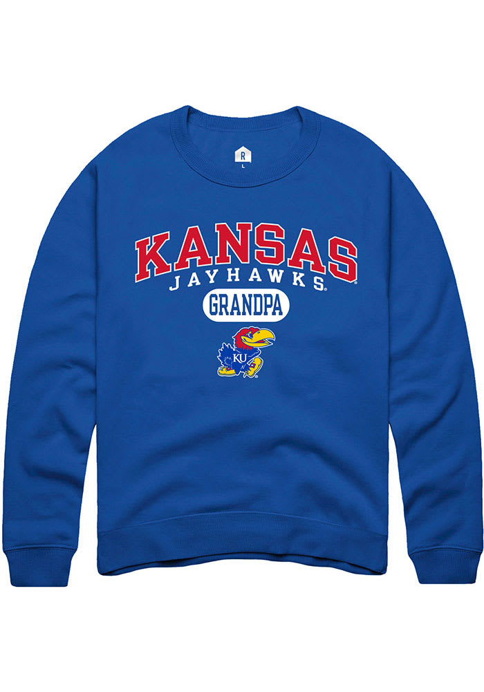 Rally Kansas Jayhawks Grandpa Pill Sweatshirt Blue