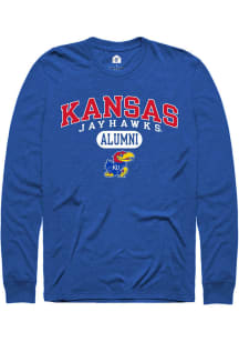Rally Kansas Jayhawks Blue Alumni Pill Long Sleeve T Shirt