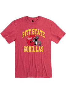 Rally Pitt State Gorillas Red Football Short Sleeve Fashion T Shirt