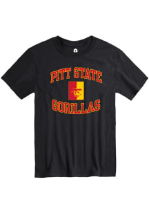 Rally Pitt State Gorillas Black Arched Number One Short Sleeve T Shirt