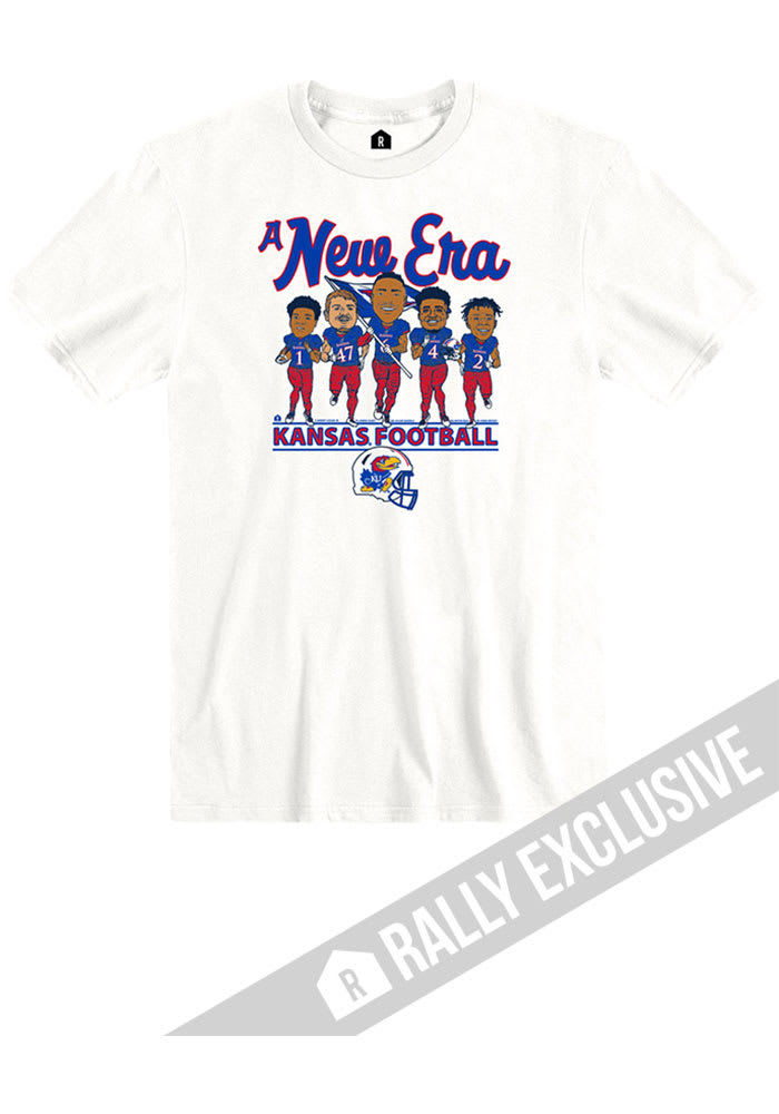 Kansas Jayhawks White Rally New Era Football Short Sleeve Fashion Player T Shirt