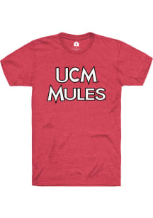 Rally Central Missouri Mules Red Stacked Short Sleeve Fashion T Shirt