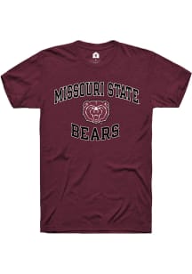 Rally Missouri State Bears Maroon Number One Graphic Short Sleeve T Shirt