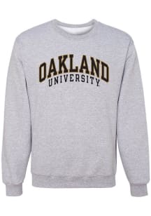 Rally Oakland University Golden Grizzlies Mens Grey ARCH NAME Long Sleeve Crew Sweatshirt