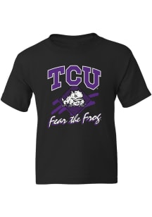 Rally TCU Horned Frogs Youth Black Fear The Frog Short Sleeve T-Shirt