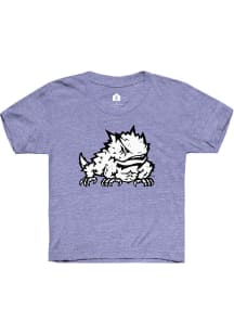 Rally TCU Horned Frogs Toddler Purple Knobby Primary Short Sleeve T-Shirt