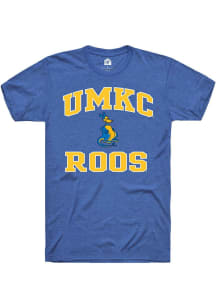 Rally UMKC Roos Blue Number One Graphic Vault Logo Short Sleeve T Shirt