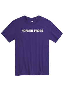 Rally TCU Horned Frogs Purple Wordmark Short Sleeve T Shirt
