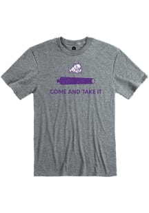Rally TCU Horned Frogs Grey Come And Take It Short Sleeve Fashion T Shirt