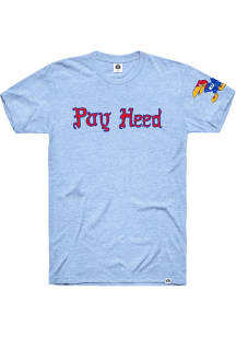 Rally Kansas Jayhawks Light Blue Triblend Pay Heed Short Sleeve Fashion T Shirt