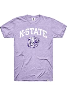 Rally K-State Wildcats Lavender Triblend Wabash Arch Mascot Short Sleeve Fashion T Shirt