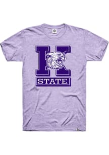 Rally K-State Wildcats Lavender Triblend Block K Short Sleeve Fashion T Shirt