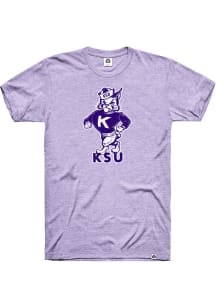 Rally K-State Wildcats Lavender Triblend Wabash Logo Short Sleeve Fashion T Shirt