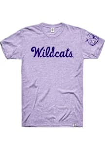 Rally K-State Wildcats Lavender Triblend Wabash Arch Name Sleeve Hit Short Sleeve Fashion T Shirt