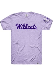 Rally K-State Wildcats Lavender Triblend Wabash Arch Name Sleeve Hit Short Sleeve Fashion T Shir..