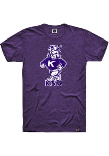 Rally K-State Wildcats Purple Triblend Wabash Logo Short Sleeve Fashion T Shirt
