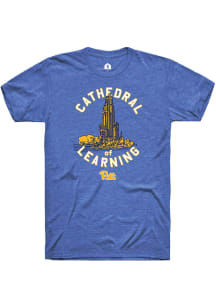 Rally Pitt Panthers Blue Cathedral of Learning Short Sleeve Fashion T Shirt