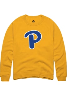 Rally Pitt Panthers Mens Gold Primary Logo Long Sleeve Crew Sweatshirt