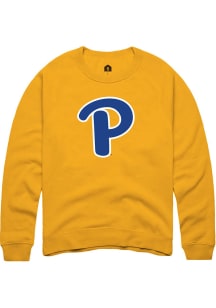 Mens Pitt Panthers Gold Rally Primary Logo Crew Sweatshirt