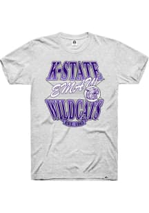 Rally K-State Wildcats Ash Triblend Throwback Short Sleeve Fashion T Shirt