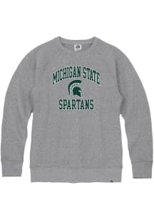 Rally Michigan State Spartans Mens Grey Triblend Long Sleeve Fashion Sweatshirt