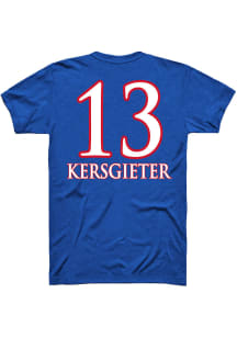 Holly Kersgieter Kansas Jayhawks Blue Name and Number Short Sleeve Player T Shirt