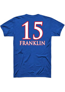 Zakiyah Franklin Kansas Jayhawks Blue Name and Number Short Sleeve Player T Shirt