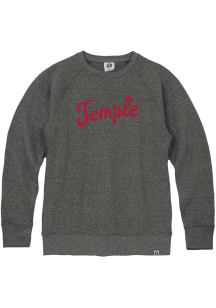 Rally Temple Owls Mens Black Script Team Name Long Sleeve Fashion Sweatshirt
