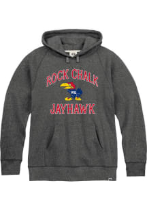 Rally Kansas Jayhawks Mens Black Number One Triblend Fashion Hood