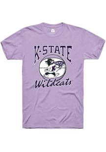 Rally K-State Wildcats Lavender Willie Basketball Short Sleeve T Shirt