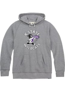 Rally K-State Wildcats Mens Grey Rounded Number One Willie Triblend Fashion Hood