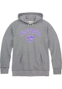 Rally K-State Wildcats Mens Grey Arch Mascot Triblend Fashion Hood