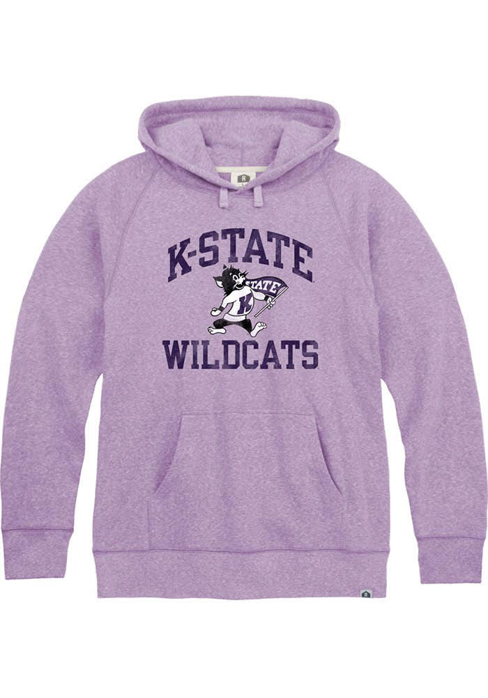 Rally K-State Wildcats Mens Lavender Number One Willie Triblend Fashion Hood